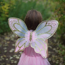 Load image into Gallery viewer, Gold Butterfly Dress with Fairy Wings