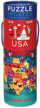 Load image into Gallery viewer, Crocodile Creek 200 Piece USA Puzzle and Map