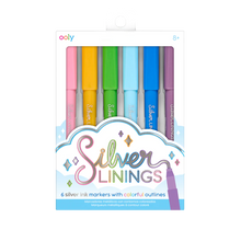 Load image into Gallery viewer, SILVER LININGS OUTLINE MARKERS - SET OF 6
