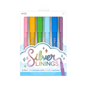 SILVER LININGS OUTLINE MARKERS - SET OF 6