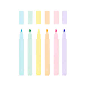 COLOR BLOCK HIGHLIGHTERS - SET OF 6