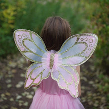 Load image into Gallery viewer, Gold Butterfly Dress with Fairy Wings
