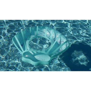 Giant Teal Glitter Sea Shell Float