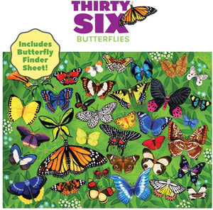Crocodile Creek Thirty-Six Butterflies 100 Piece Jigsaw Puzzle