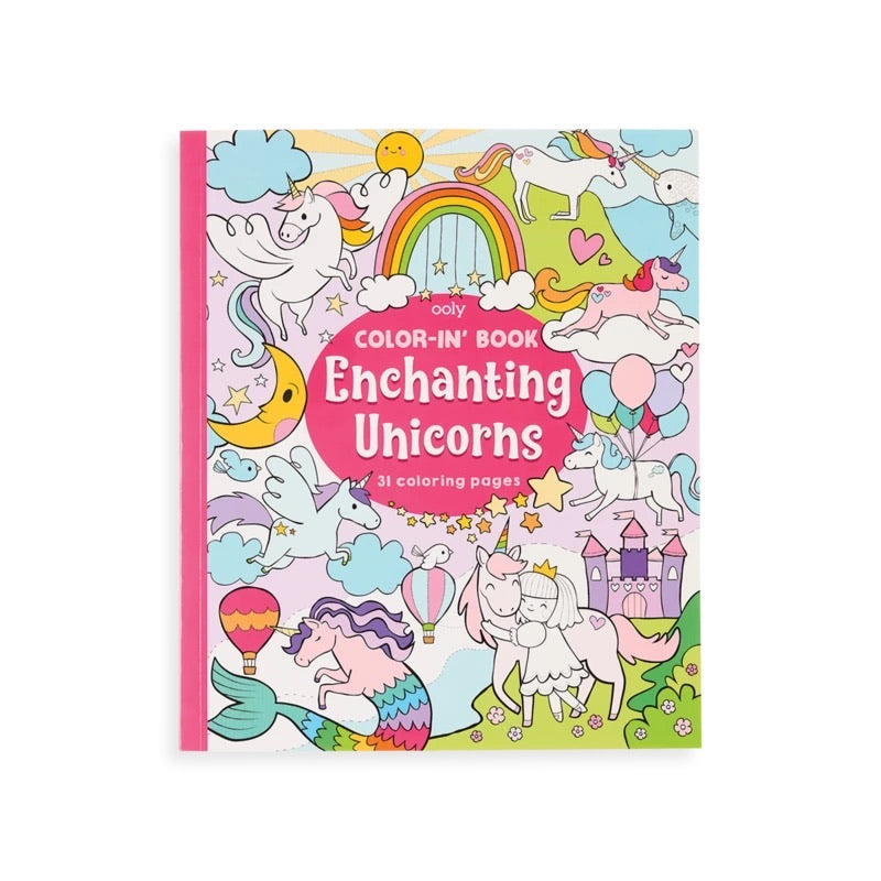 Enchanting Unicorns Colour-in’ Book